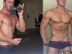 All american teen jerks his muscle cock & cums